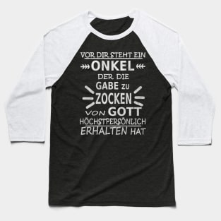 Onkel Zocken Geschenk Geburtstag Konsole Sprüche Baseball T-Shirt